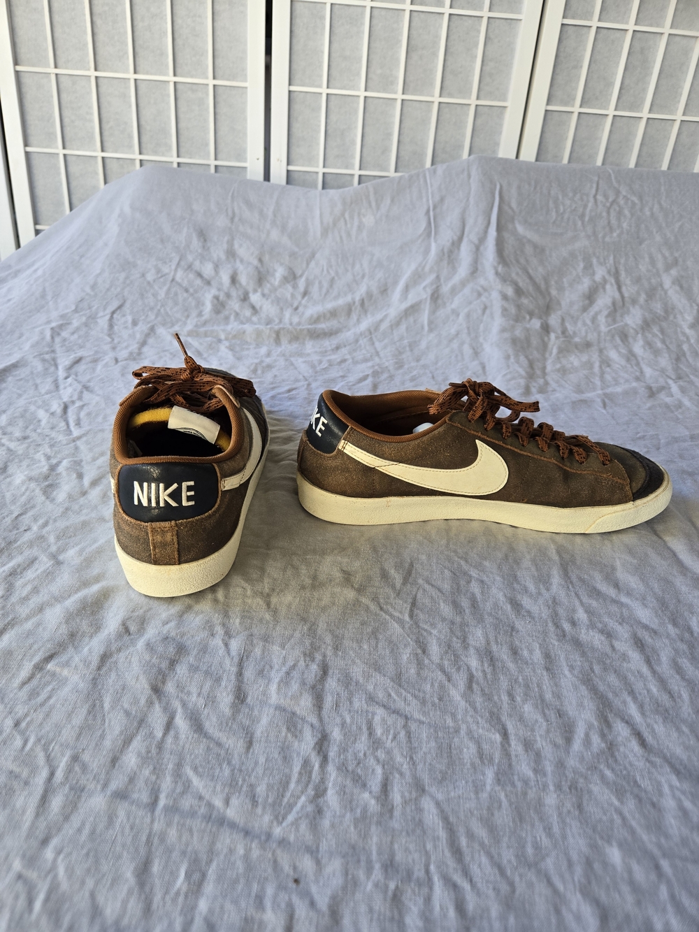 Nike Men's Brown Suede Low-Top Sneakers - Picture 3 of 8